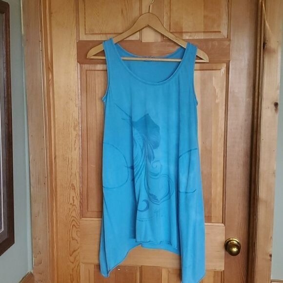 Guy Harvey Vintage Swordfish Graphic Pocketed Sleeveless Sz. L Sundress - Picture 1 of 11